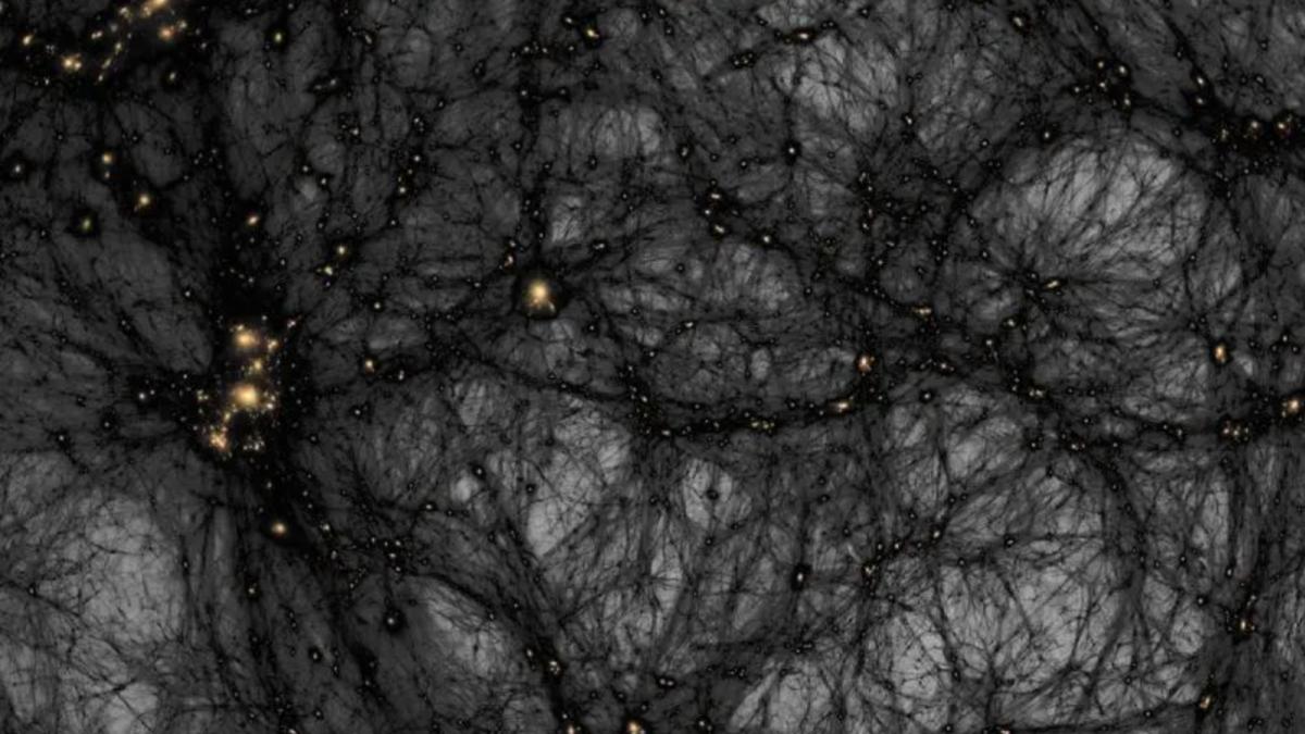 The cosmic web, the large-scale structure of matter across the universe.