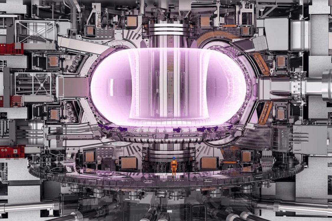 The interior of a fusion reactor.