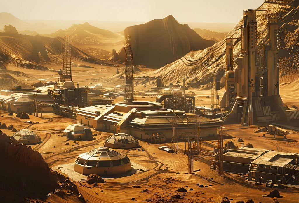 An early base on the surface of Mars.