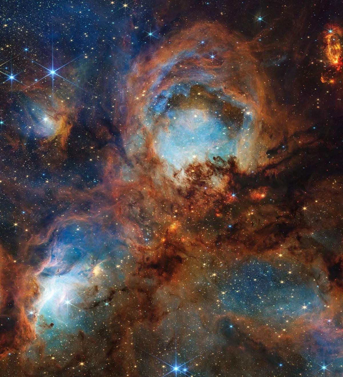 A nebula, a cloud of gas and dust where stars are born.