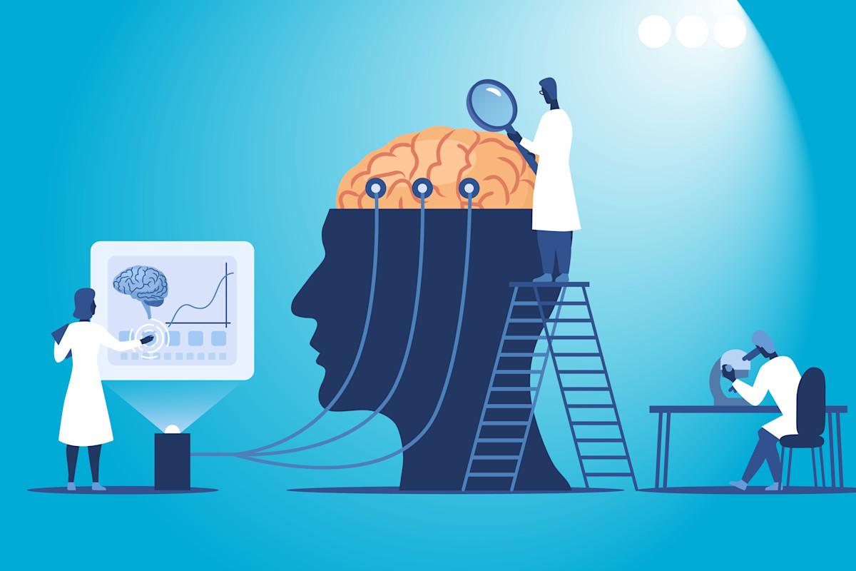 Researchers studying how the mind works.